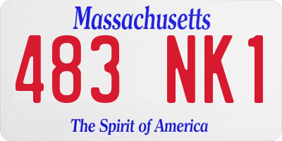 MA license plate 483NK1