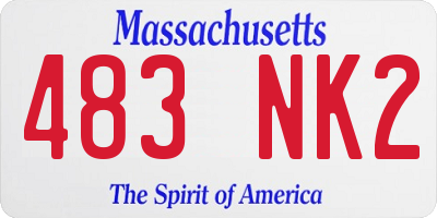 MA license plate 483NK2