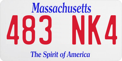 MA license plate 483NK4