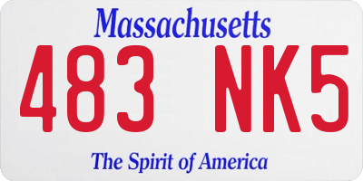 MA license plate 483NK5