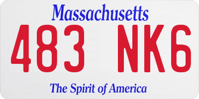 MA license plate 483NK6