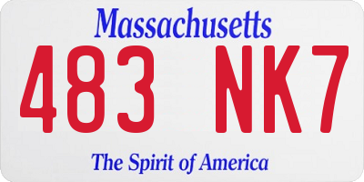 MA license plate 483NK7