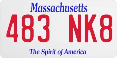 MA license plate 483NK8