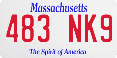 MA license plate 483NK9