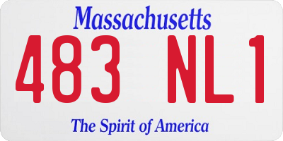 MA license plate 483NL1