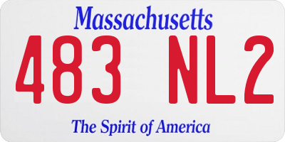 MA license plate 483NL2