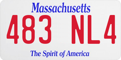 MA license plate 483NL4