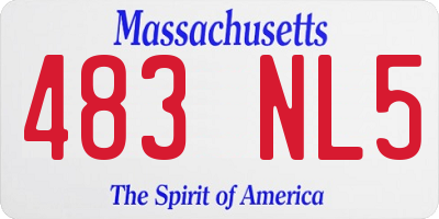 MA license plate 483NL5