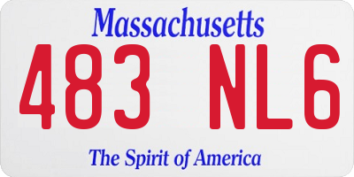 MA license plate 483NL6