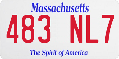 MA license plate 483NL7