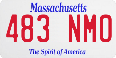 MA license plate 483NM0
