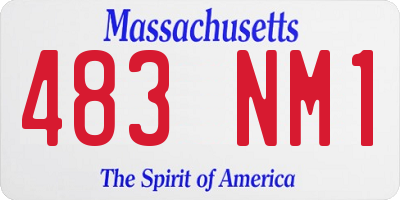 MA license plate 483NM1