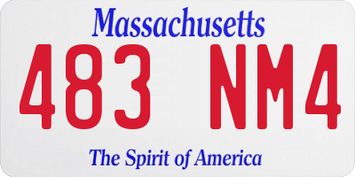 MA license plate 483NM4