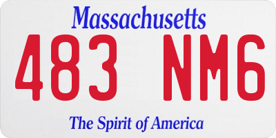MA license plate 483NM6