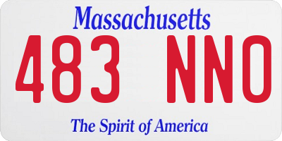 MA license plate 483NN0