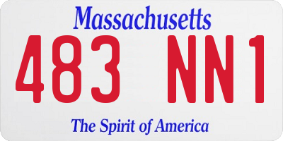 MA license plate 483NN1