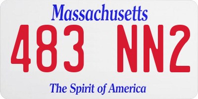 MA license plate 483NN2