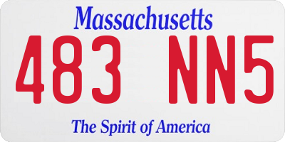 MA license plate 483NN5