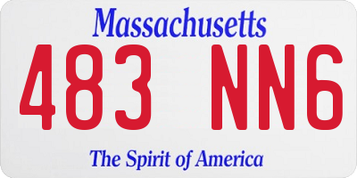 MA license plate 483NN6
