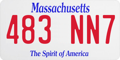 MA license plate 483NN7