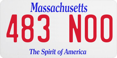 MA license plate 483NO0