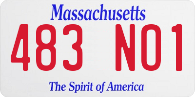 MA license plate 483NO1