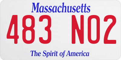 MA license plate 483NO2