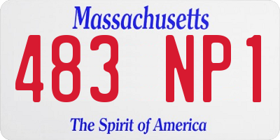 MA license plate 483NP1