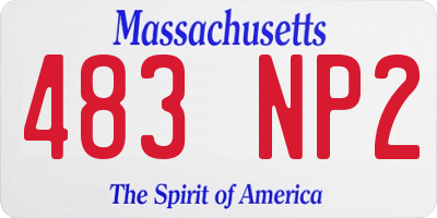 MA license plate 483NP2