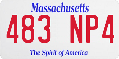 MA license plate 483NP4
