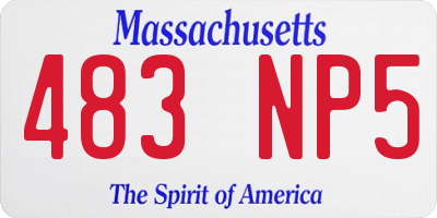 MA license plate 483NP5