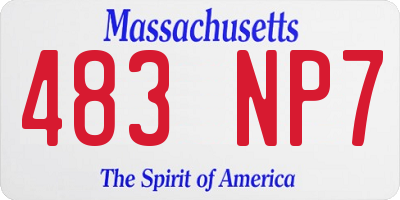 MA license plate 483NP7