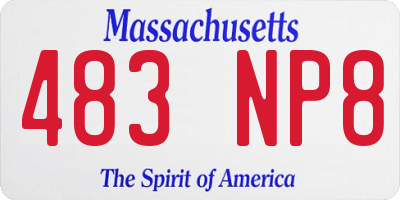 MA license plate 483NP8