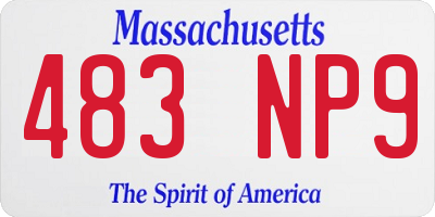 MA license plate 483NP9