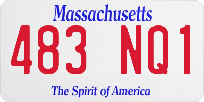 MA license plate 483NQ1