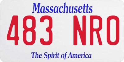 MA license plate 483NR0
