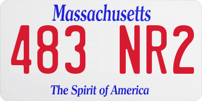 MA license plate 483NR2