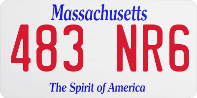 MA license plate 483NR6