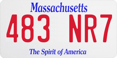 MA license plate 483NR7