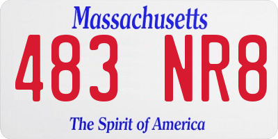 MA license plate 483NR8