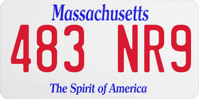 MA license plate 483NR9