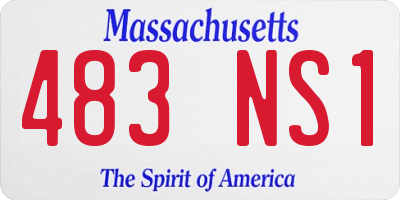 MA license plate 483NS1