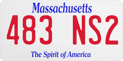 MA license plate 483NS2