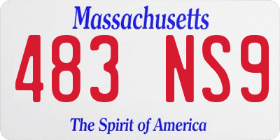MA license plate 483NS9