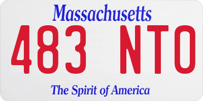 MA license plate 483NT0
