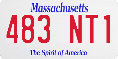 MA license plate 483NT1