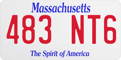 MA license plate 483NT6