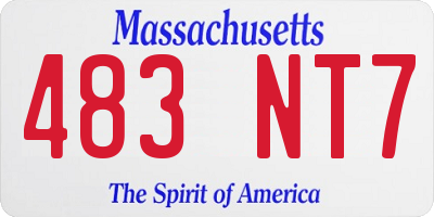 MA license plate 483NT7