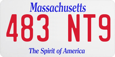 MA license plate 483NT9