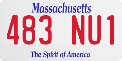 MA license plate 483NU1